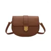 2024 Kvinnor Messenger Bag Solid Color Pu Leather Underarm Ladies Shoulder Fashion Female Handväskor