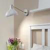 Applique nordique fer Art TV LED macaron chevet lecture Loft salle de bain chambre salon décor à la maison horloge lumière éclairage