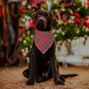 Ropa para perros Bandanas con borlas Bordes Bufanda a cuadros Babero Triángulo para mascotas Borla