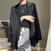 Damespakken UNXX Lente Herfst Blazers Damesbeschermingsjas Dames Satijn Drape Zijdezacht Pak met lange mouwen Kleding Reversjassen