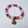 Link Bracelets Children's Halloween Bracelet Boys And Girls' Pumpkin Head Little Ghost Demon Beaded Handbracelet