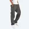 Pantaloni da uomo da lavoro affidabili con cintura elastica e multitasche progettati per gli sport attivi in kaki/grigio/nero/blu scuro
