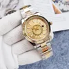 Luxe merkhorloge Heren designerhorloge Gouden horloge Hoge kwaliteit 42 mm Mechanisch Automatische wijzerplaat Roestvrij stalen draagriem Waterdicht ambachtelijk horloge