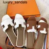 Orans sandales italie Piars pantoufles plates paires en cuir véritable paires classique paresseux femme sandalesqq qq