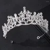 Acessórios de cabelo Pente de folha de flor joias de casamento strass aro princesa cristal tiaras nupciais