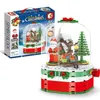 Andra leksaker 249 st DIY City Winter House Snowman Christmas Tree Building Block Friends Party Mini Brick Puzzle Toy for Kids Gift 231218