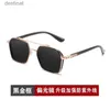 Óculos de sol Óculos de sol metal quadrado homens homens 2023 Produtos de tendências Carros de carro de carro duplo Beam Oculos Masculinol231219