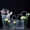 Clear Flower Buquet Torba Trapezoidalna plastikowa torebka PVC Pakowanie torby urodzinowe torebki świąteczne