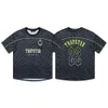 Heren Mesh Trapstar Monogram 22 Voetbal Jersey T-shirts Blauw zwart rood Heren Sportkleding T-shirt groothandel Goedkoop