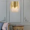 Wall Lamp Postmodern Minimalist Luxury Crystal Bedroom Bedside Balcony Aisle Staircase Corridor Wireless Charging Light