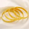 Bangle 24k 65mm دبي حفلات الزفاف للنساء المجوهرات الإثيوبية الذهب الذهبية الأساور الهندية الأساور للنساء هدايا مجوهرات عيد ميلاد 231218