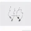 Stud Elfoplatasi 100% 925 boucles d'oreilles en argent sterling véritable petit squelette Skl 4 cm lié goutte bâton filles amis cadeau Xy8132472 livrer Dh3Em