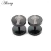 Pendientes Alisouy 2 uds Luna flor Cruz estrella León Acero inoxidable Unisex hombres mujeres Barbell oreja pendiente Tragus Piercing joyería