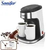 Kaffeemaschinen Amerikanische Tropfkaffeemaschine Küchengeräte Tropfkaffeemaschine Automatisches Brühen von Teepulver Milch Keramik Doppeltasse SoniferL231218