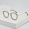 Fashion Sunglasses Frames Metal Optical Glasses Frame Men Women Clear Lens Spring Leg Eyewear Gold Prescription Eyeglasses Lunette316F