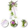 Flores decorativas artificial cadeira de casamento ornamento volta flor decoração ao ar livre decoração do corredor