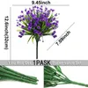 Decorative Flowers Artificial Fake Outdoor Plants UV Resistant Plastic Shrubs Indoor And Decoration