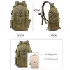 Outdoor Bags 35L Camping Backpack Men Military Tactical Backpack Army Molle Climbing Rucksack Bug Out Bag Hiking Travel Sac De Sport Bag 231218