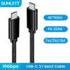 to (100w/10gbps/video 4K) 3.1 Gen2 Quick Sort 5A Usb Type C Type-c 4K Pd Cable E-sending Power Mark for Book Pro/air XPS13/15 Galaxy S10