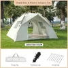 Mobília de acampamento Tenda de acampamento ao ar livre Automática Quick Open Rainfly Tendas à prova d'água Família Configuração instantânea Turista