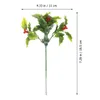 Flores decorativas 12 pcs picaretas de flores de Natal Holly Berry Stem Tree Floral Pick Ramos Decoração de férias Vasos e