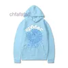 Mens Hoodies Moletons Sky Blue Sp5der Hoodie Homens Mulheres 1 Hip Hop Young Thug Spider World Wide 555555 Impressão Pulôver Hoody Light CM9V