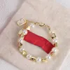 Luxur Designer Fashion Jewelry Set Women's 18K Gold Pearl Necklace Charm Armband Party Anniversary Presenttillbehör