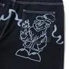 Męskie dżinsy y2k harajuku vintage hip hop mgły mody uliczny wysoki talia szerokia noga dżins proste spodnie dla mężczyzn