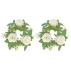 Guirlande de fleurs décoratives, chandelier de roses réaliste, élégant, décor de mariage, maison, porte-couronne de Simulation pour fête