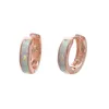 VOTTESSFS 2 paires Ensemble de boucles d'oreilles Opal Hoop Fashion Women Fonds Gold 18K Design Unique Design Anniversaire Birthday