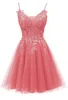 Urban Sexy Dresses Bealegantom Homecoming Dresses Tulle Spaghetti Straps Prom Lace Cocktail Dress Short Formal Graudation Party Gowns QA-3 231219