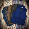 Gilet da uomo Gilet Steampunk Formale Verde Nero Maschile Molle Plaid a spina di pesce in lana Tweed Gilet vintage per uomo Abito 2023