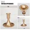 Candle Holders Christmas Table Decor Candlestick Retro Taper Holder Decorate Centerpiece Iron Candleholder Party Base