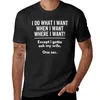 Men's Tank Tops Mens I Do What Want When Where Shirt For Husband T-Shirt Sweat T Shirts Pack