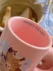 Tasses chaton tasse rose mignon pour les filles à boire petit déjeuner café lait tasse en céramique poignée potelée cadeau de noël type universel