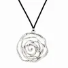Ожерелья с подвесками KunJoe, панк, серебряного цвета, полое геометрическое спиральное ожерелье для женщин и мужчин, простое корейское бархатное колье-цепочка из веревки