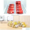 Storage Holders Racks Krown-Plastic Cans Holder Fridge Organizer Drink Dispenser Stand Soda Tin Kitchen Refrigerator Food Pantry H Dhk9C