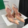 Classic Women's Dress Shoes good quality Silky surface female Designer sexy Party high heel shoes ladies Comfortable pumps Shining diamond Wedding Shoes A05464