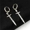 Stud Vintage Sword She Hoop Earrings Silver Color Punk Jewelry Statement Pendant Design Retro EardropC24319