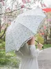 Guarda-chuvas Double Layer Lace Bordado Sun Umbrella para Mulheres Proteção e UV Retro Dobrável Dual-Propósito