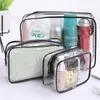 Cosmetic Bags Cases 3PCS Mix Set Waterproof Clear Cosmetic Bag Women Travel Makeup Bag PVC Make Up Bath Toiletry Wash Beauty Organizer Pouch Case 231219