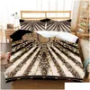 Bedding Sets Luxury Baroque Modern Art 3D Golden Lion Animal Bed Linen Set Duvet Er 23 Pcs Single Double Microfiber Drop Delivery Ho Dhnw8