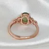 Anelli a grappolo MeiBaPJ Anello di moda con pietra preziosa naturale Prehnite per le donne Vero gioiello in argento sterling 925