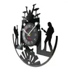 Wall Clocks Band Music Live Record Clock Vintage Carved Gramophone N Roll Classic Lovers Gift