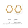Damer utsökta örhängen rostfritt stål pläterat 18k guld geometriska hexagonala örhängen högkvalitativa festörhängen gåva par