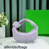 venetassbottegass Luxury Bag Purple Hobo Knot Woven Handheld Small Jodie Casual Small Leather Tote Handbags cy