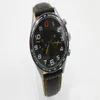 Relógio mecânico automático masculino, de alta qualidade, mp4 12c, preto, tricolor, aço inoxidável, pulseira de couro, 45mm312d