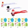 Outdoor Gadgets Cartoon Snow Mold with Handle Snow Clay Ball Maker Plastic Cute Snowball Clip Tongs for Kids Outdoor Winter Toys 231218