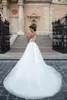 الدانتيل زين الخط واللون العاري داخل فستان الزفاف A-line tulle tulle beading blead bridal dress vestido de noiva