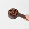 Trä mätsked 8g 10g kaffebönor skopa svart valnöt mjölkpulver mätskedar multifunktion trä skopor köksverktyg bh8153ff